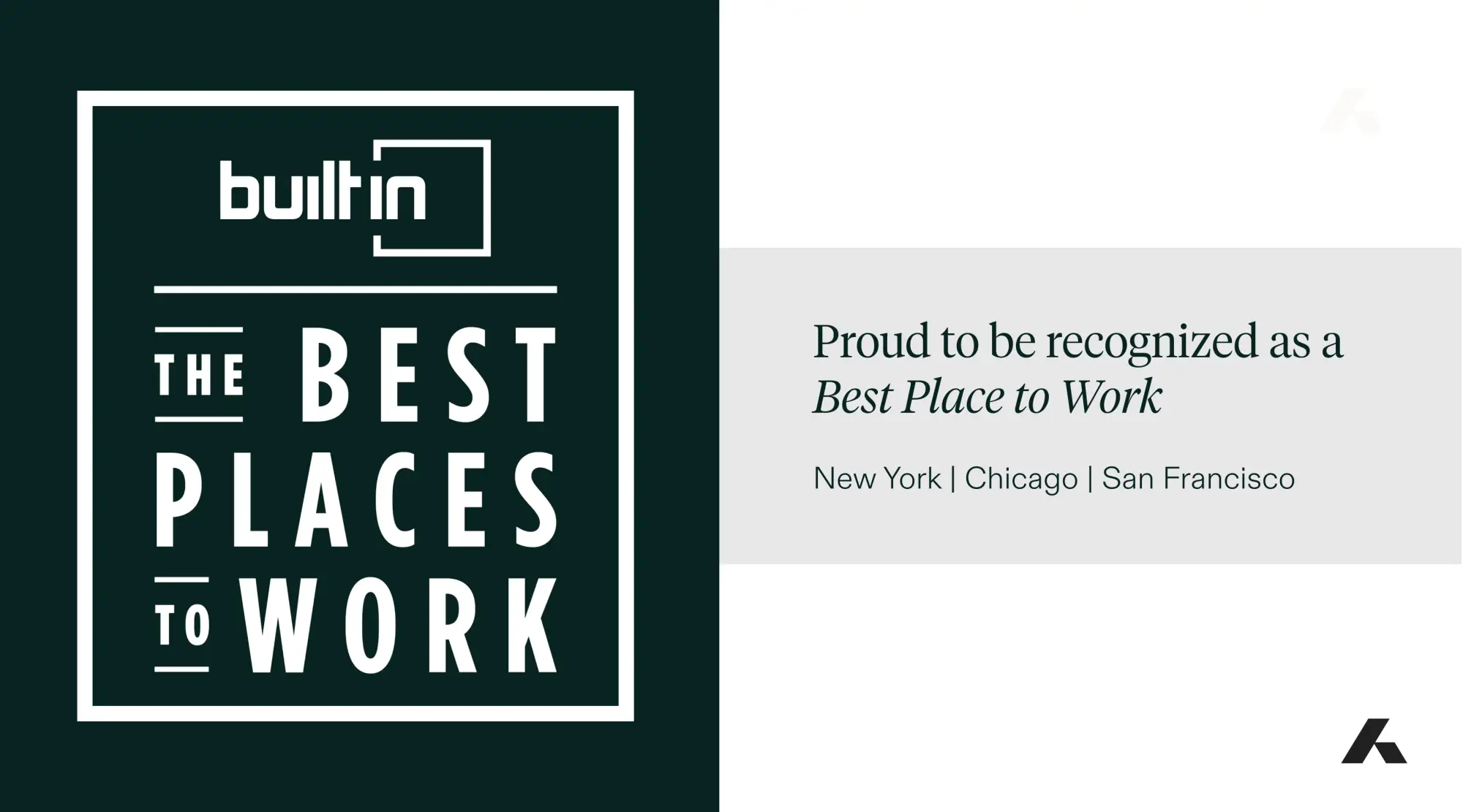 Addepar is proud to be recognized as a [Built In Best Place to Work] in 2024.