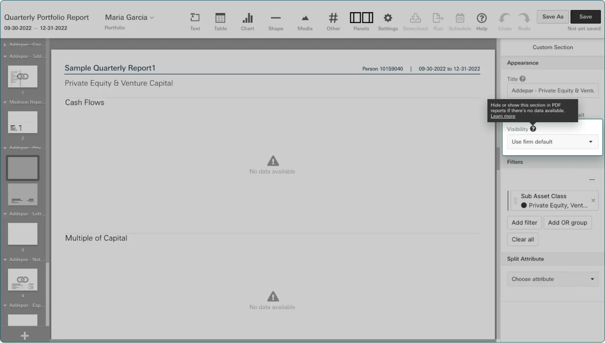 Automatically omit sections