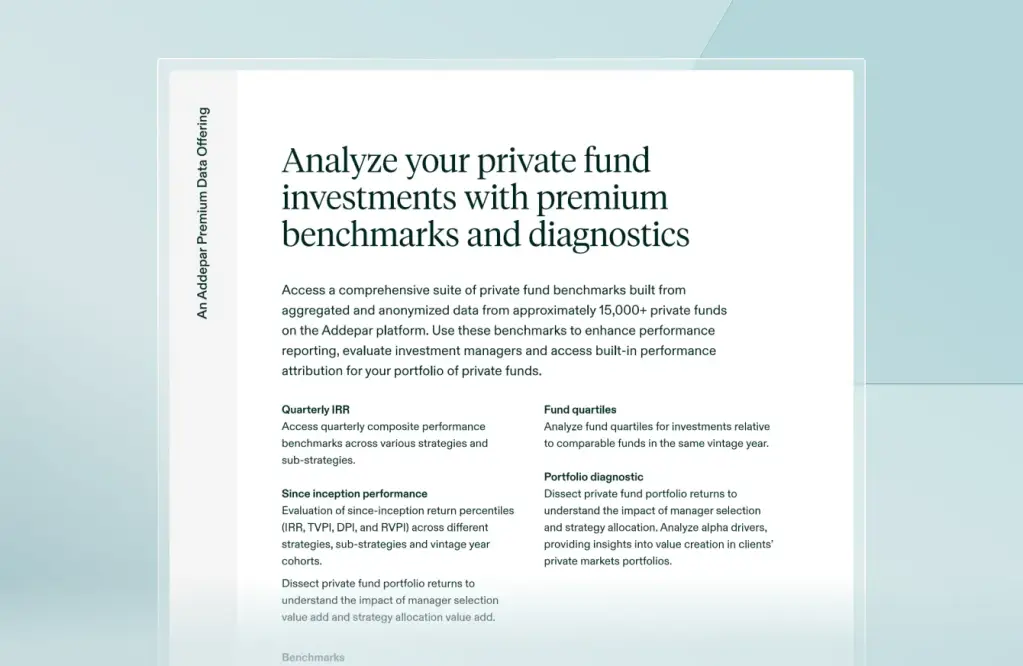 Download our Private Fund Benchmarks fact sheet.