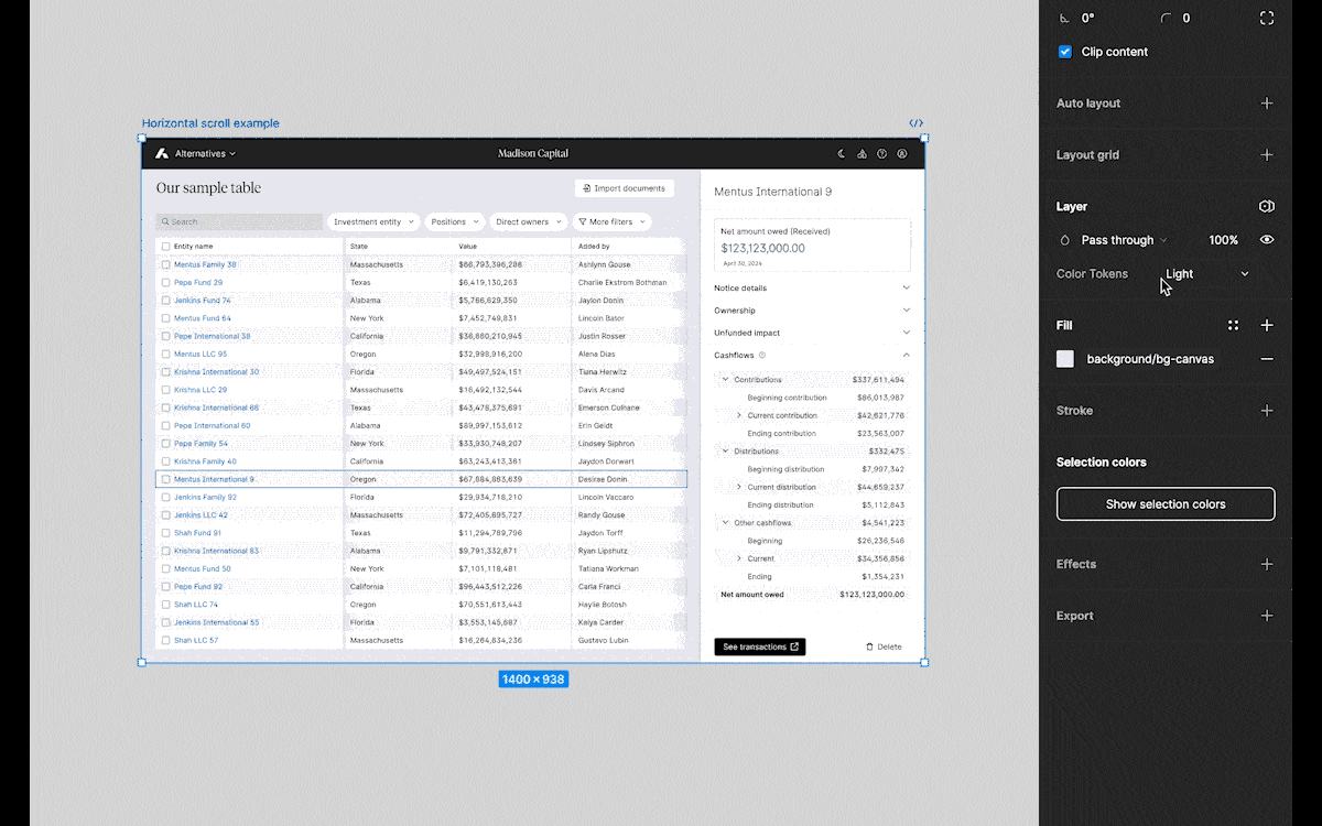 Switching between light and dark mode in Figma